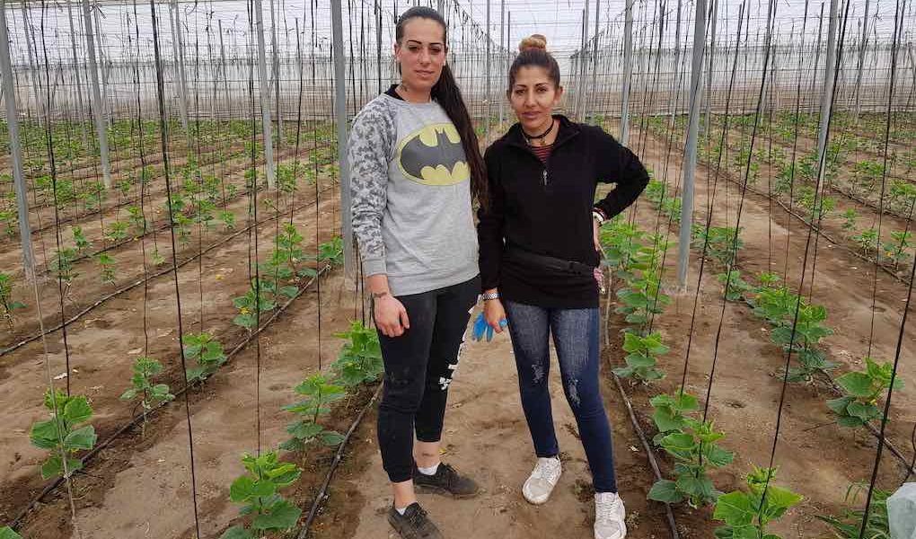 Lorena Chacón y Carmen Heredia, trabajadoras de invernadero