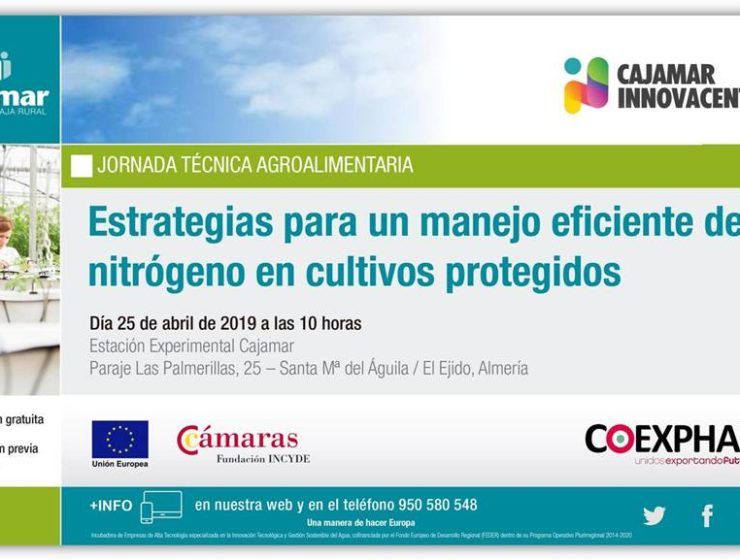 Cartel de la jornada de Coexphal y Cajamar sobre nitrógeno