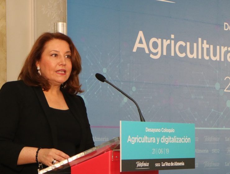 Carmen Crespo, en una visita reciente a Almería.