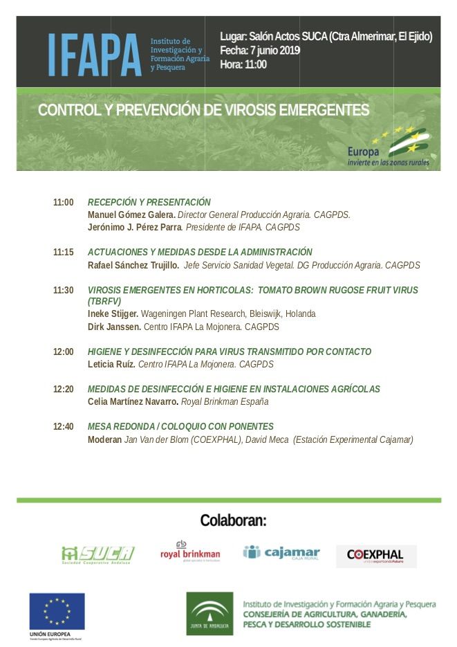 Programa Jornada Virosis Emergentes IFAPA