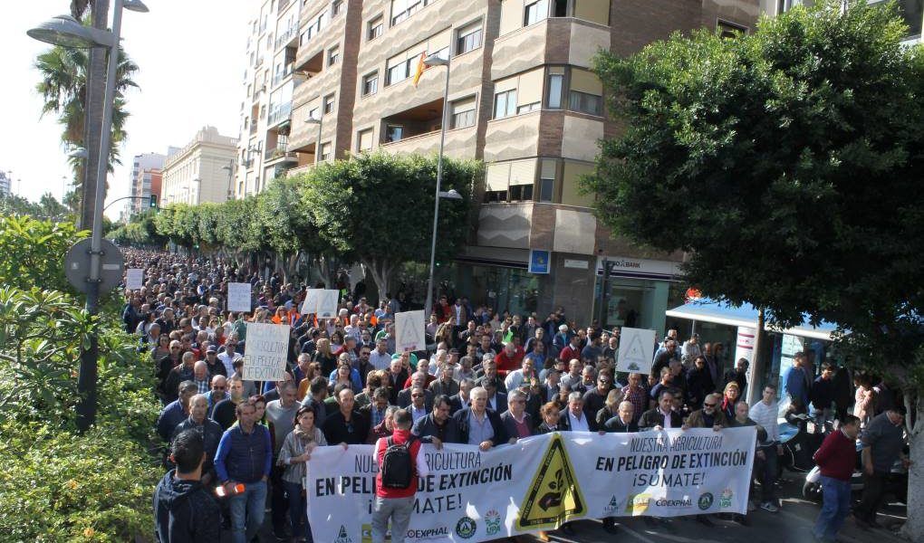 Manifestación del sector hortícola el pasado 19 de noviembre en Almería.
