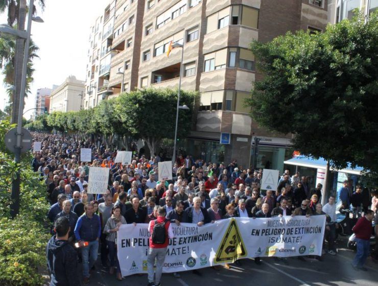 Manifestación del sector hortícola el pasado 19 de noviembre en Almería.