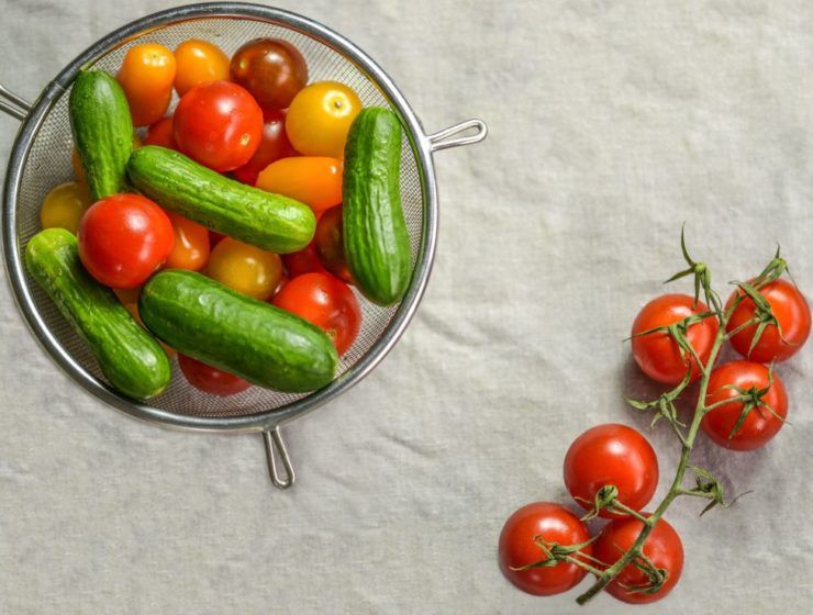 pepinos y tomates