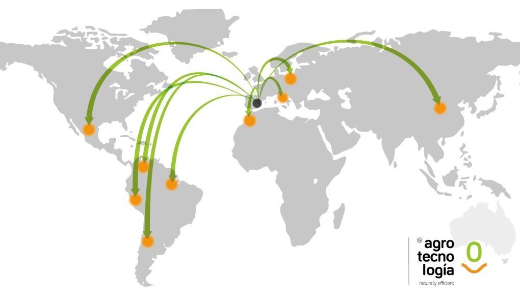 Mapa de internacionalización del Grupo Agrotecnología.