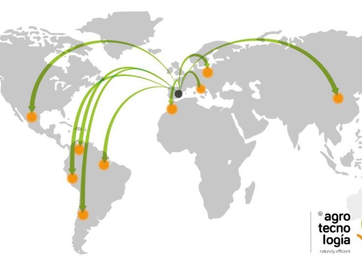 Mapa de internacionalización del Grupo Agrotecnología.