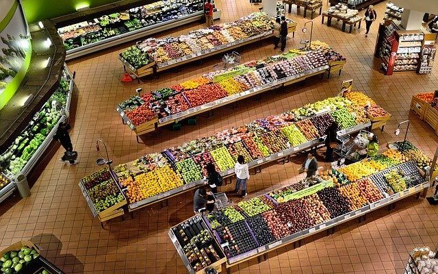 supermercado frutas y hortalizas