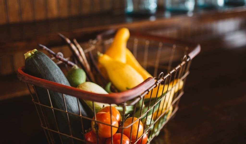 frutas y verduras en en el supermercado