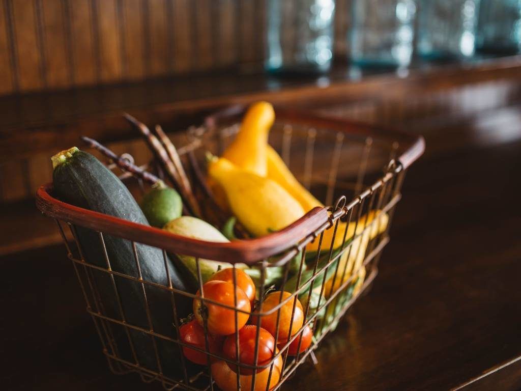 frutas y verduras en en el supermercado