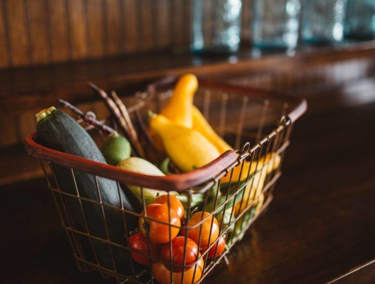 frutas y verduras en en el supermercado