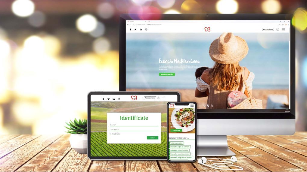 Aspecto nueva web de Primaflor.