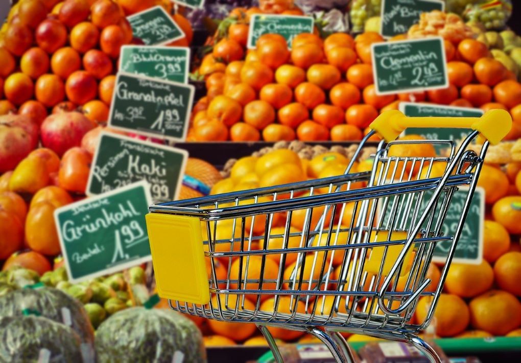 frutas y hortalizas en supermercado