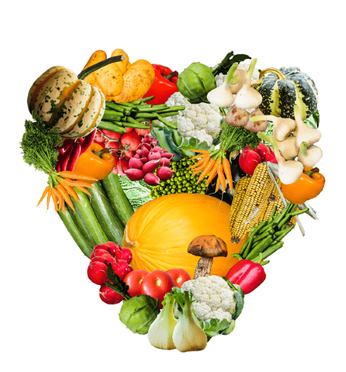 corazón de verduras