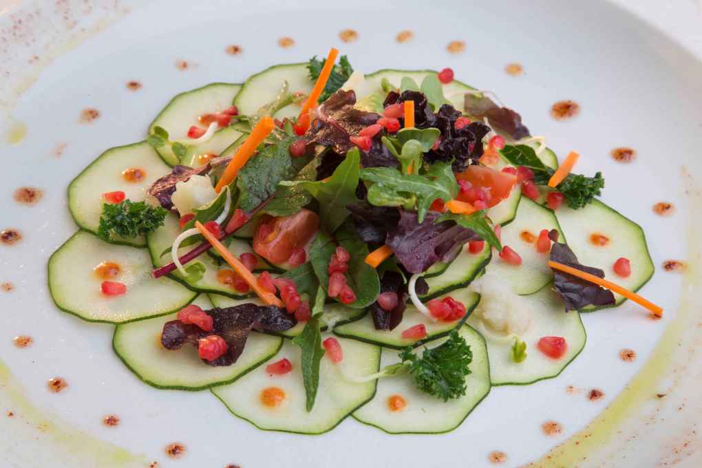 Carpaccio de brotes baby leaf y calabacín Primaflor