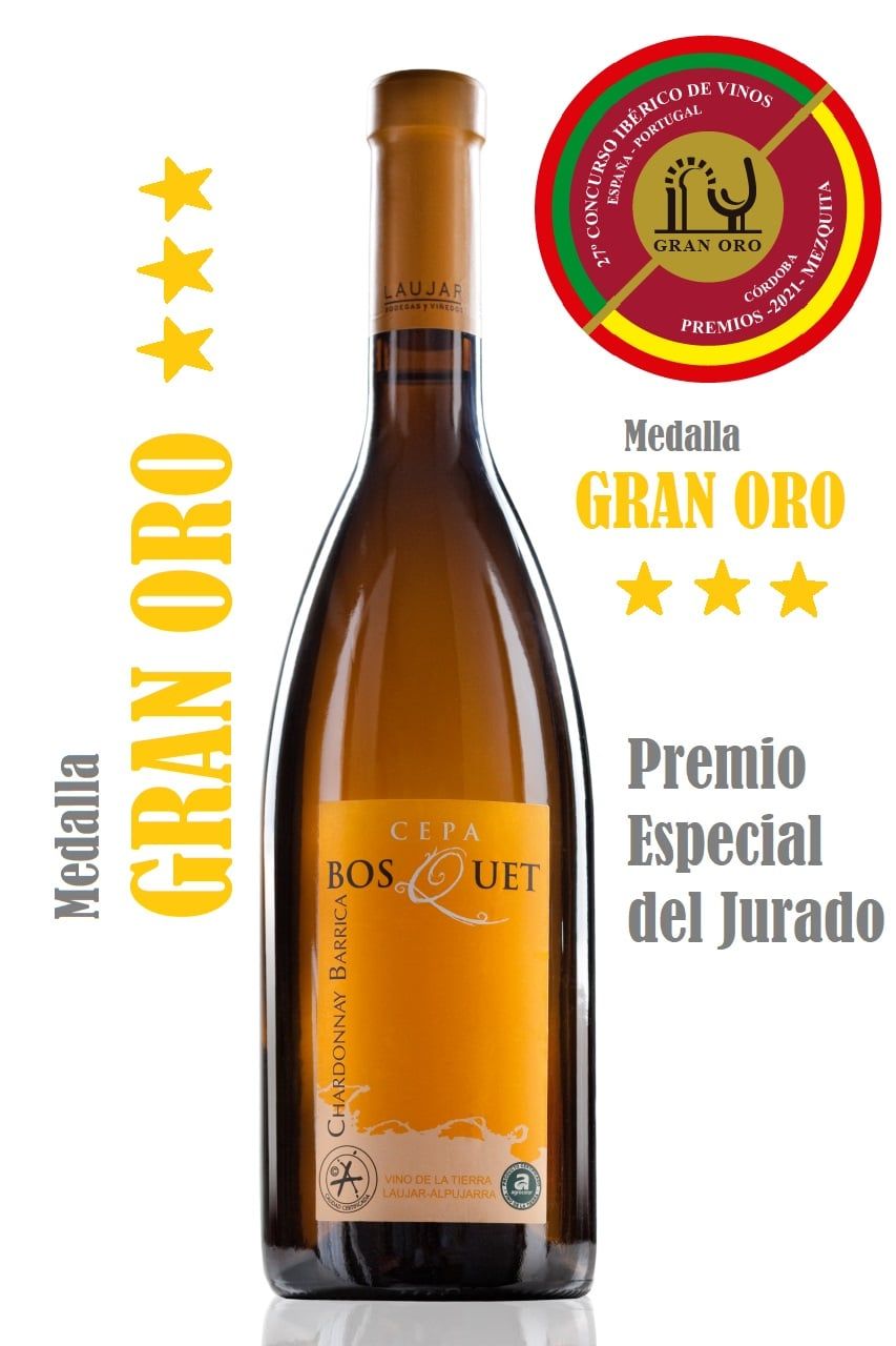 vino cepa bosqiet medalla de oro