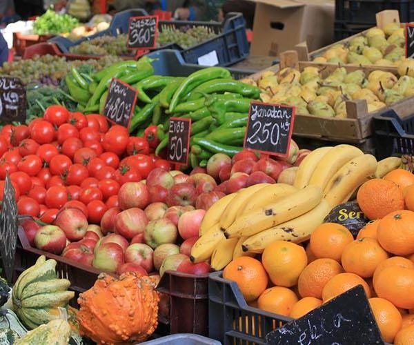 frutas y verduras en Budapest