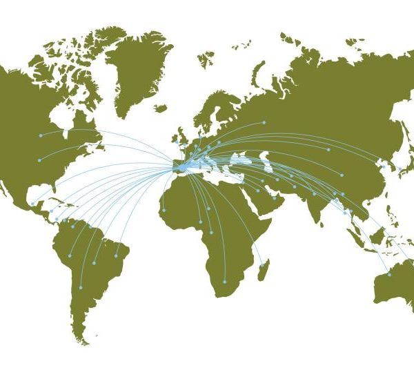 mapa mundi comercio