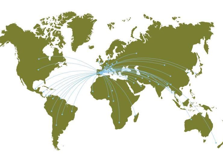 mapa mundi comercio