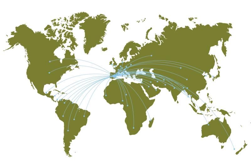 mapa mundi comercio