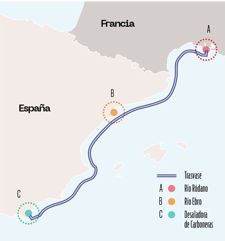 mapa trasvase Ródano