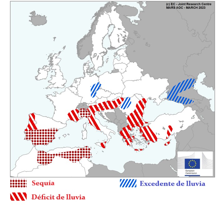 sequía europa mapa