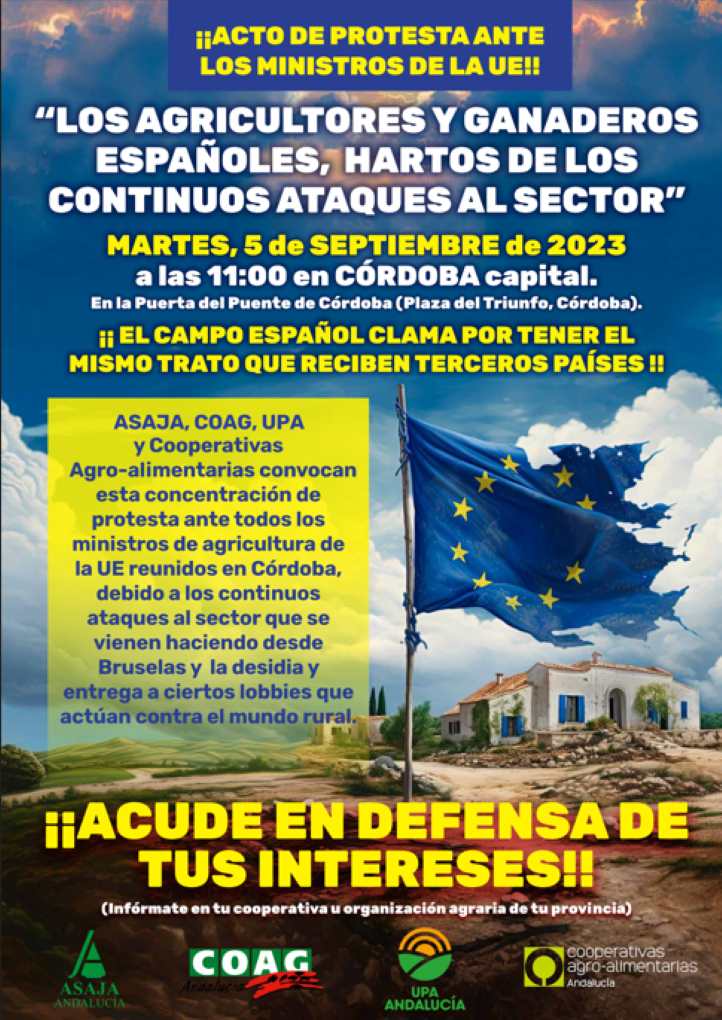 cartel protesta
