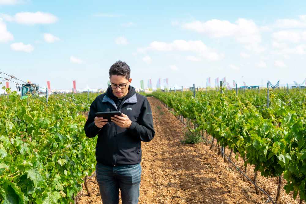 Agricultor con tablet