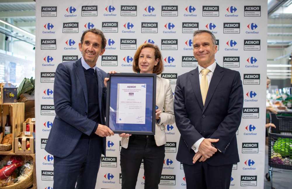 Carrefour certificado AENOR desperdicio alimentario