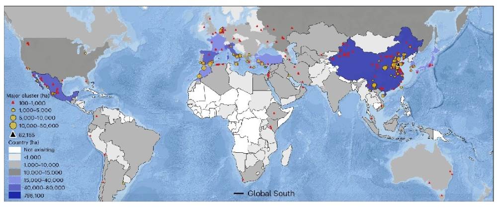 mapa mundial de invernaderos