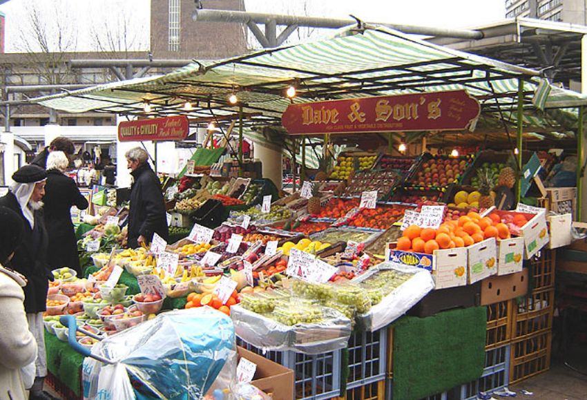 mercado londinense de verduras